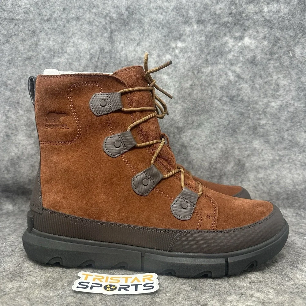 Sorel Explorer Boots Mens Size 14 Dark Amber Brown Waterproof Insulated